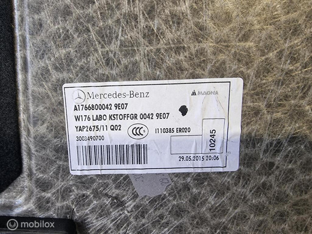 Kofferbakmat origineel Mercedes A klasse (12-18) a1766800042 - Afbeelding 2
