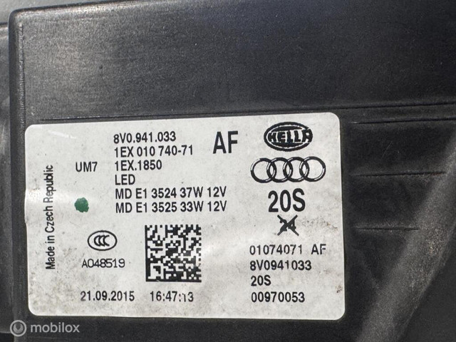 Koplamp origineel led Audi A3 8V 12-17 8V0941033 - Afbeelding 3